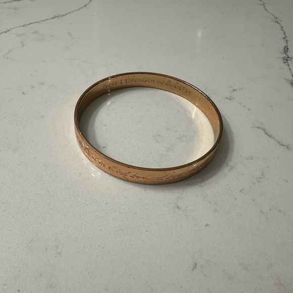 kate spade Jewelry - Kate Spade New York Engraved Rose Gold Bangle Bracelet